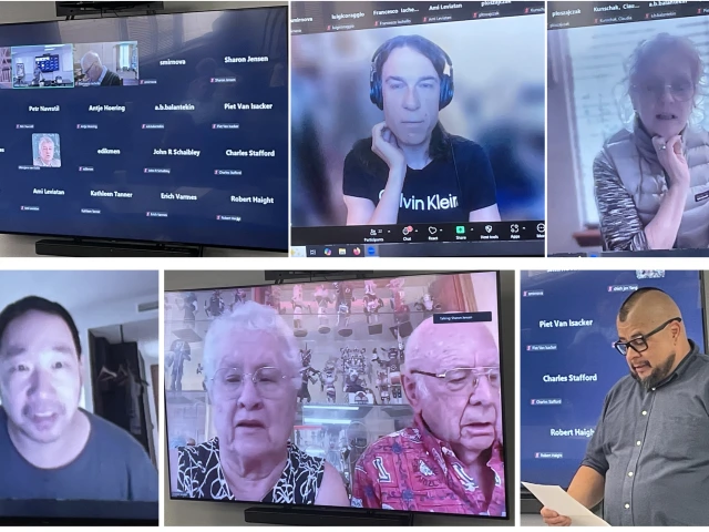 Participants and speakers at the Bruce Barrett Memorial Tribute