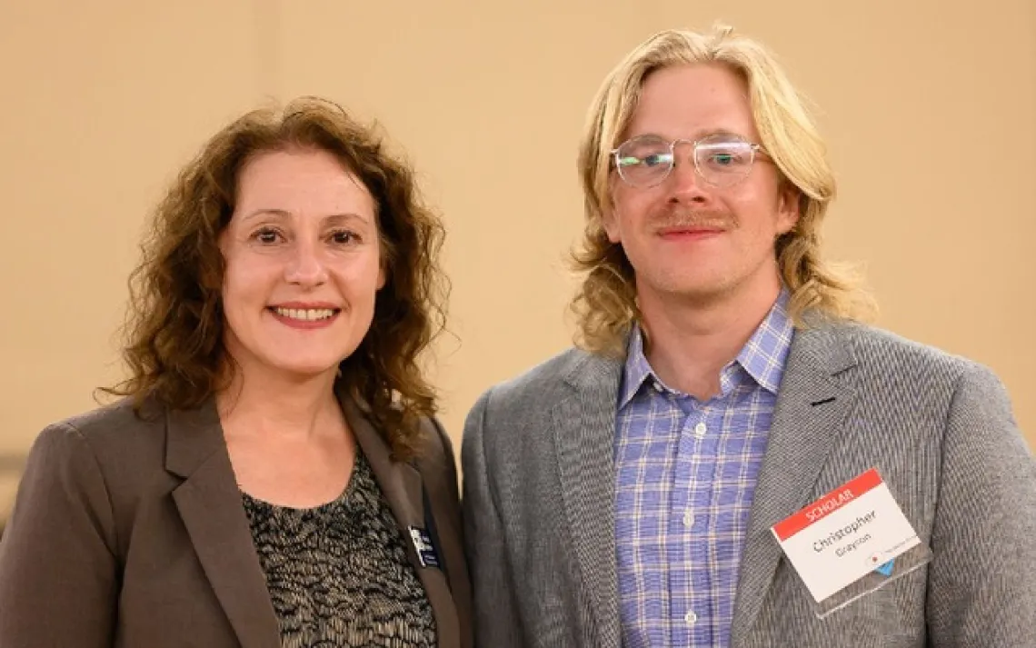 Dean Carmala Garzione and Chris Grayson at the CoS Galileo Circle Dinner