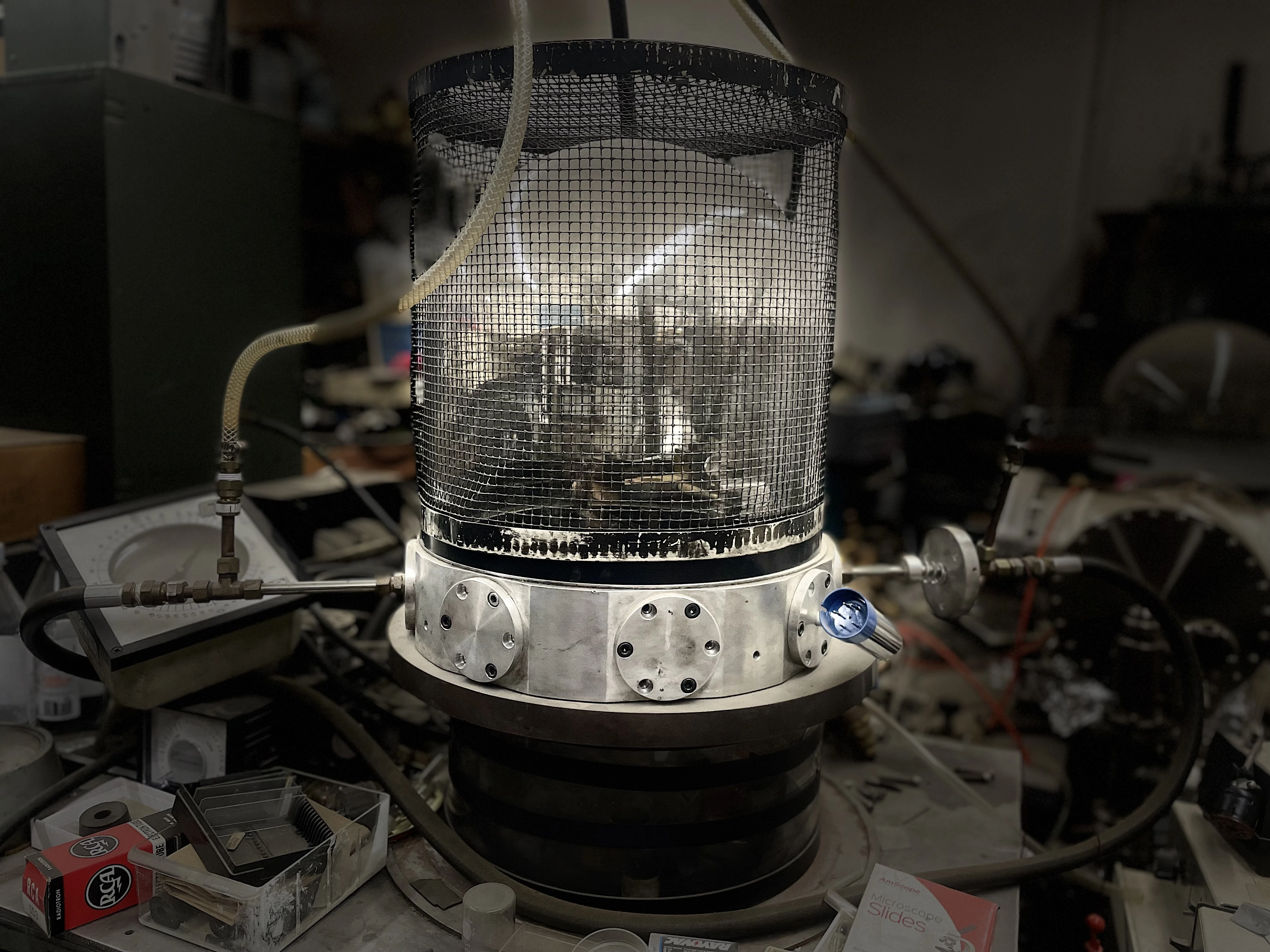 The original device he used to produce buckyball C60 in bulk amounts in 1990