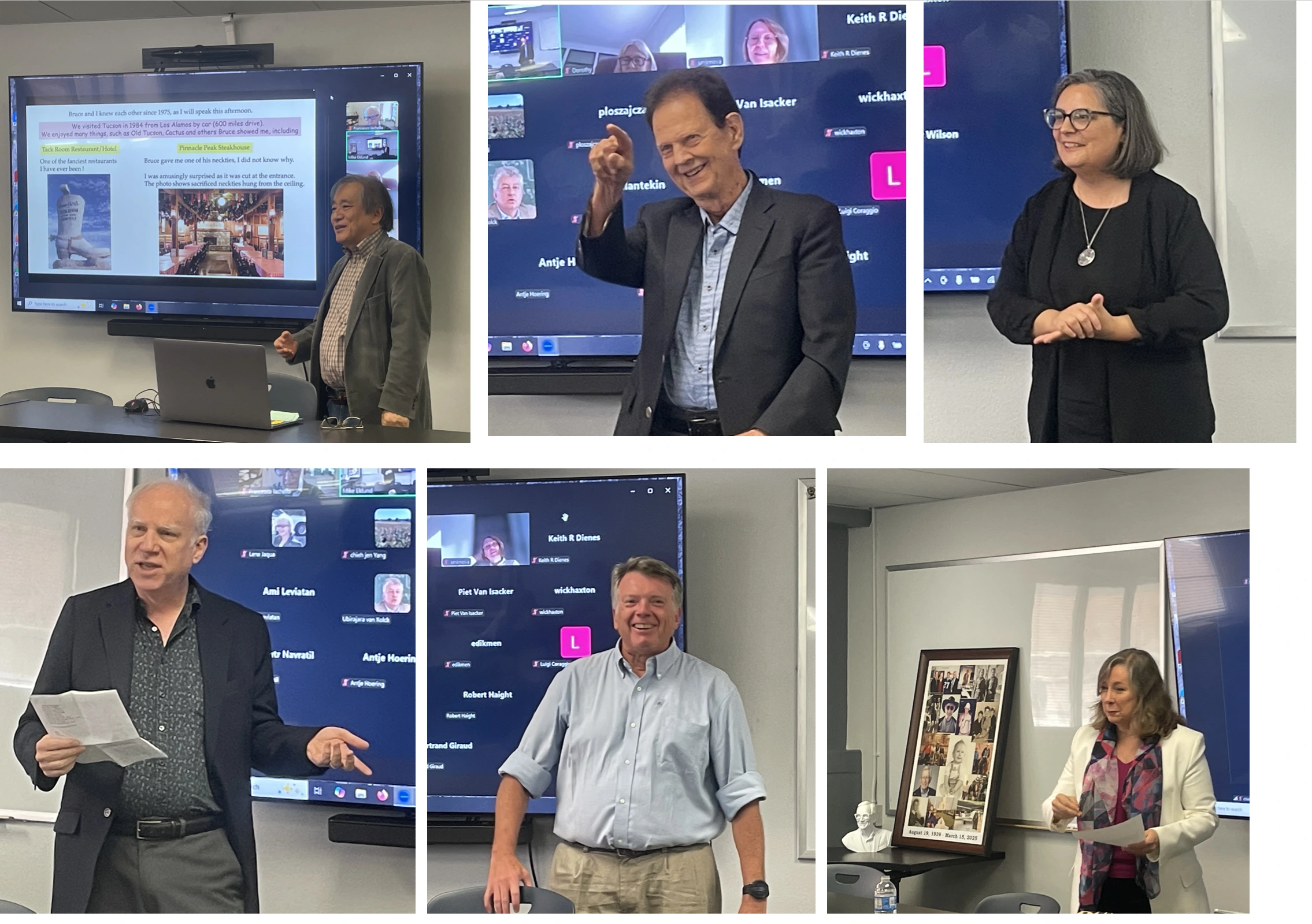 Participants and speakers at the Bruce Barrett Memorial Tribute