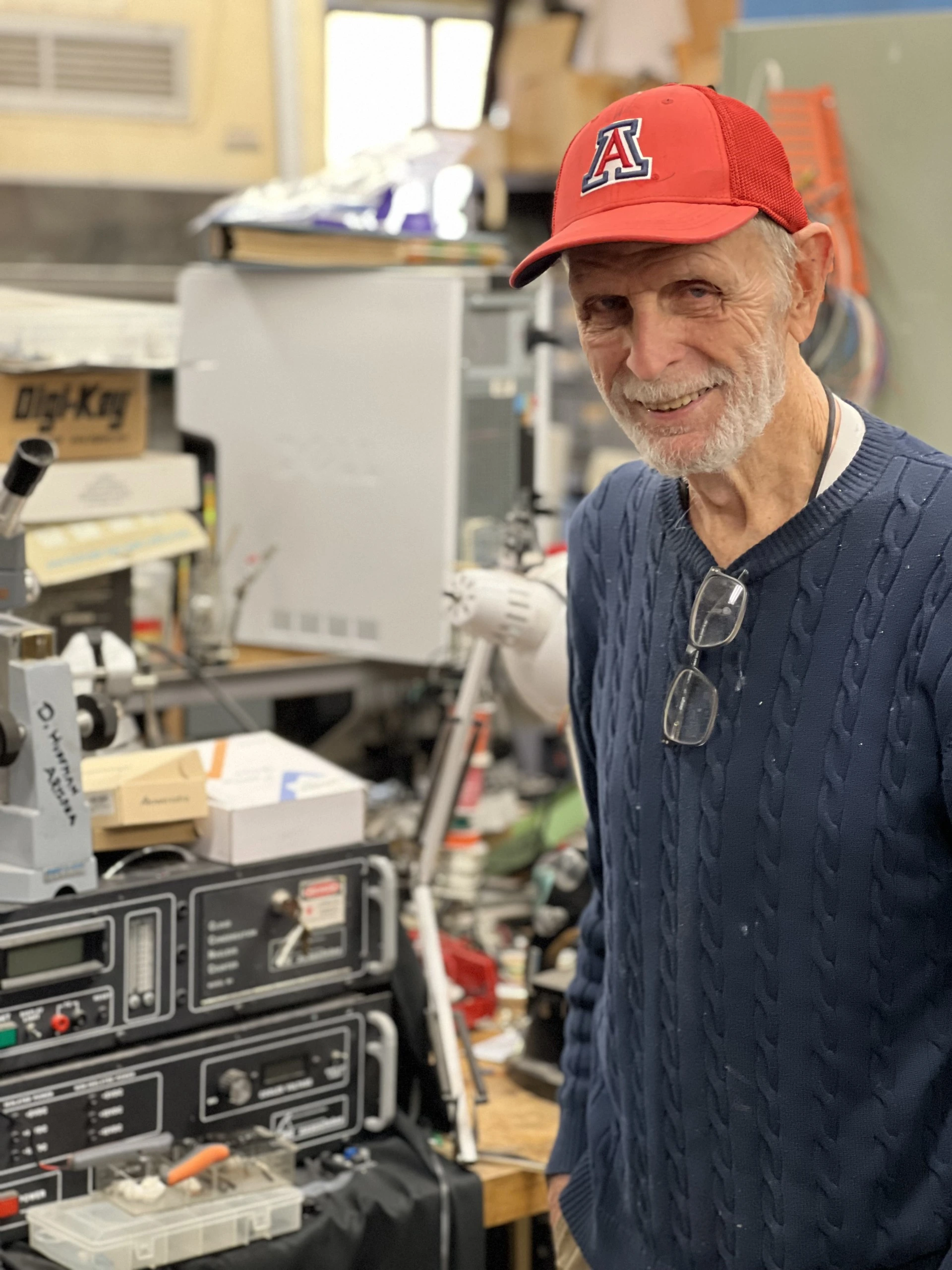 Huffman in lab casual